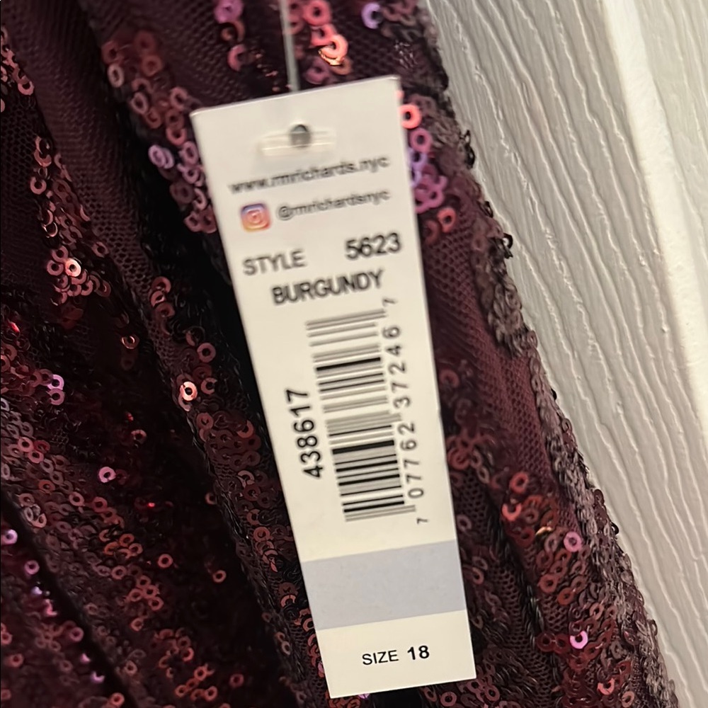 🥂Mother of the bride or groom elegant eggplant  Long Sleeve beaded Dress🥂 - Picture 4 of 7